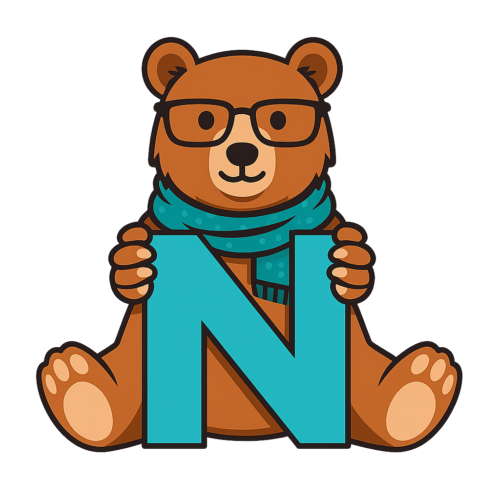 Bearn Deals Logo - Bear holding N